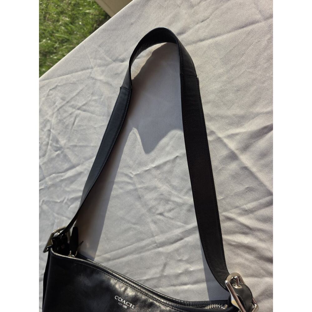 Coach Legacy Shoulder Bag Black Leather Authentic Purse AS IS Hobo Bag Satchel - Picture 8 of 16